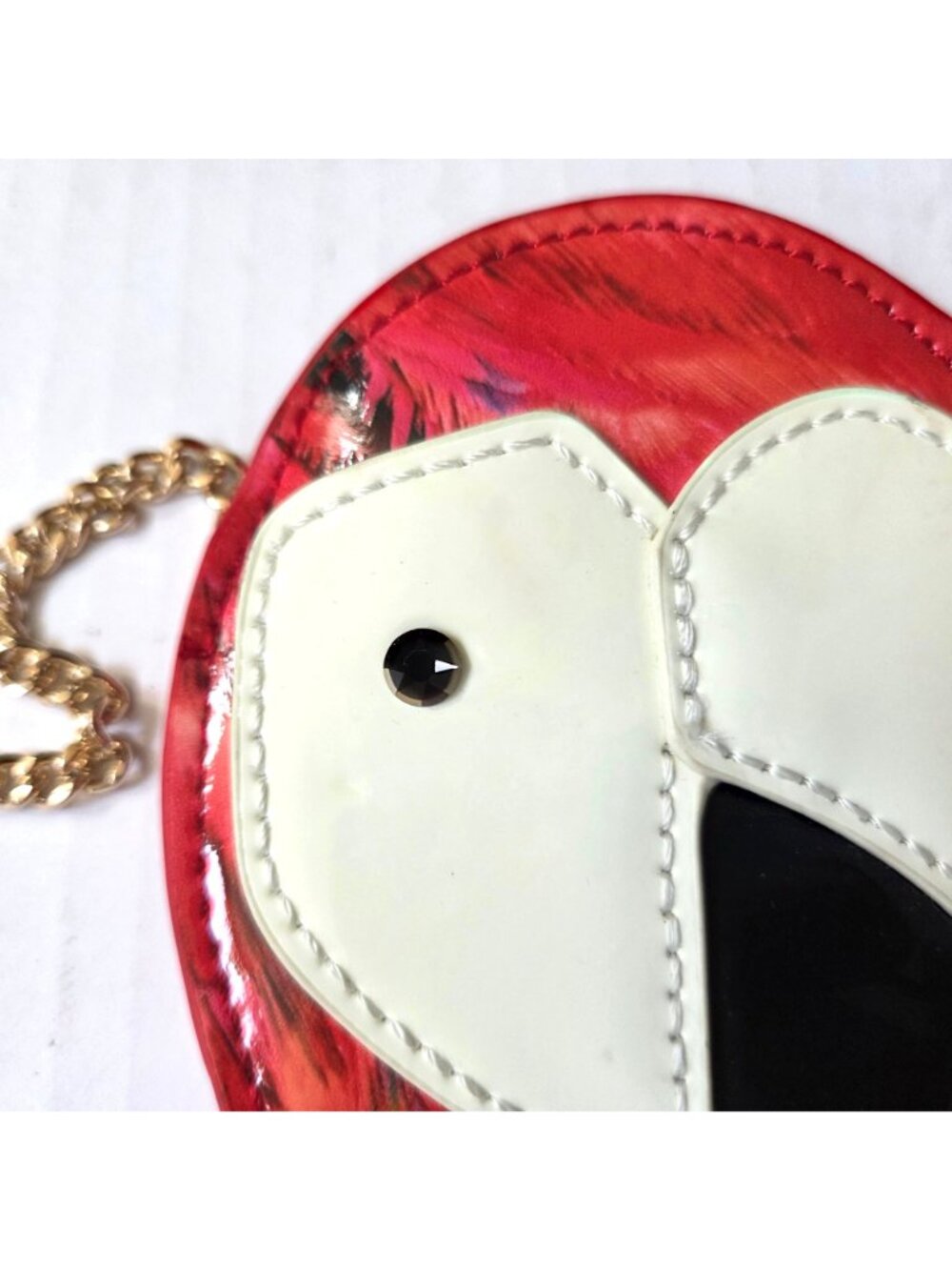 Swarovski Purse Red Colorful Parrot Tropical Cocktail Party Crossbody Bag Clutch - Picture 4 of 14